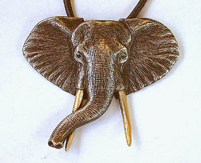 Afrikanischer Elefant als Anh�nger in Silber - African Elephant as pendant in silver