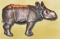 Indian Rhinoceros Albrecht in bronze by Ernst Paulduro and Ursula Krabbe-Paulduro