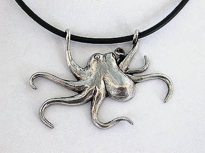 Krake/Oktopus als Anh�nger in Silber - Octopus as pendant in silver