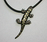 Feuersalamander als Anh�nger in Bronze