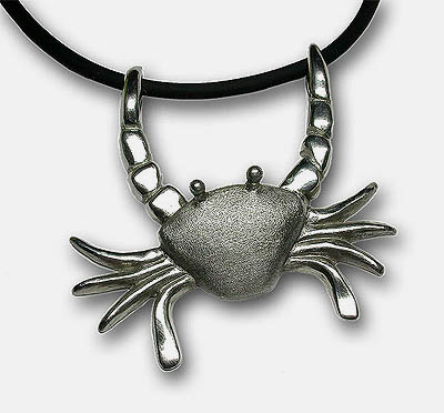 Schwimmkrabbe als Anh�nger in Silber -Swim Crab as pendant in silver