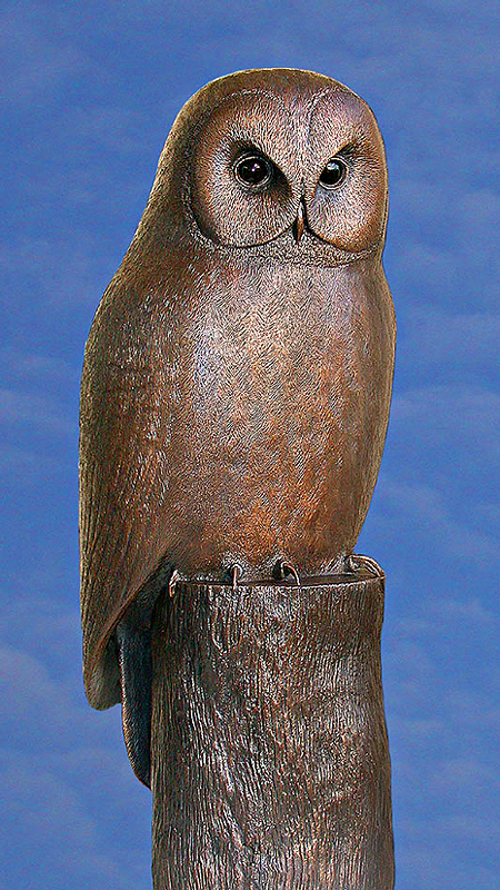Tawny Owl in bronze by Ernst Paulduro and Ursula Krabbe-Paulduro